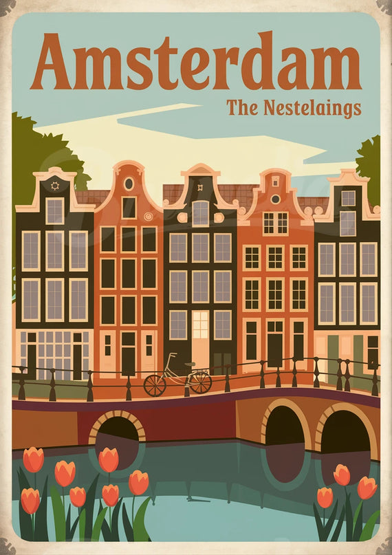 affiche vintage amsterdam
