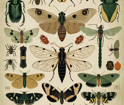affiche insecte vintage