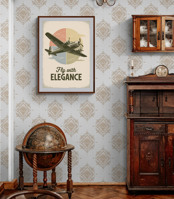 affiche vintage décor d’avion