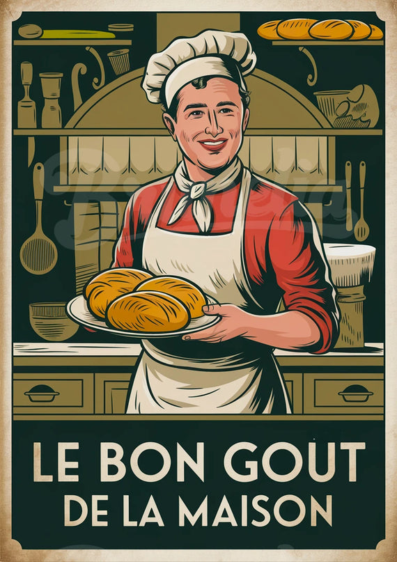 affiche vintage tablier de cuisine