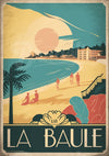 Affiche Vintage La Baule Coucher de Soleil Minimaliste