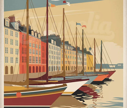 Pack Normandie — 4 affiches A4 — pack d'affiches vintage Brunelia