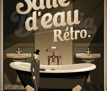 affiche salle d’eau rétro copie