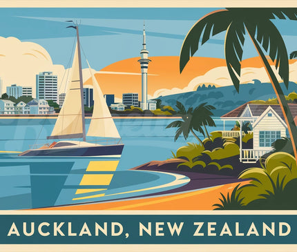 Affiche vintage Auckland