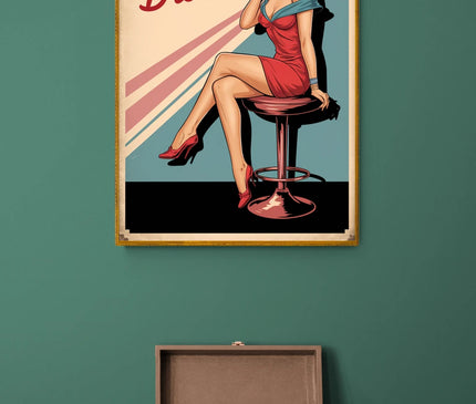 Affiche affiche publicitaire pin-up