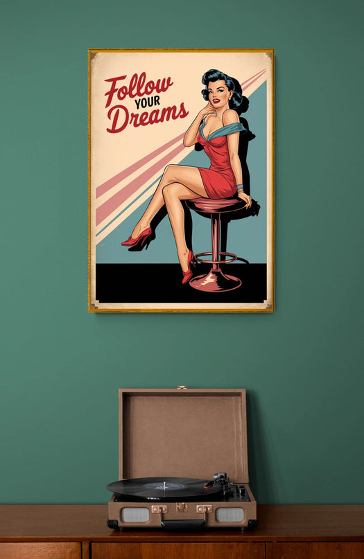 Affiche affiche publicitaire pin-up
