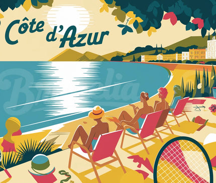 affiche ancienne cote d azur