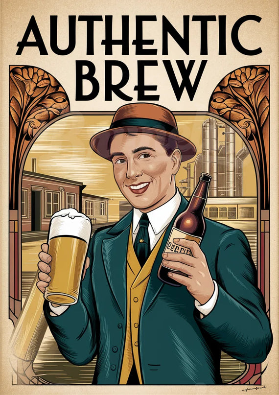 affiche vintage biere