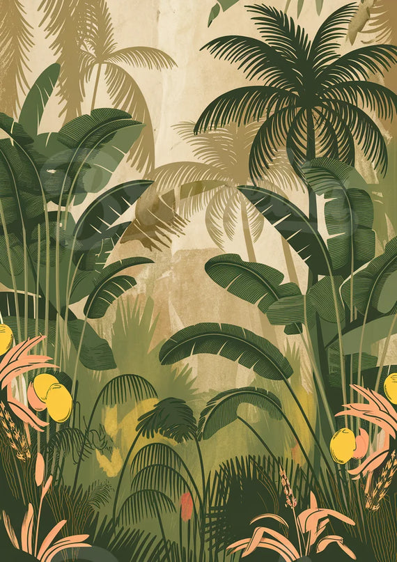 affiche tropicale vintage