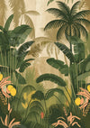 Affiche jungle tropicale art déco années 30