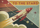 Affiche Fusée rétro vers les étoiles