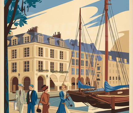 Affiche vintage quai de la Fosse