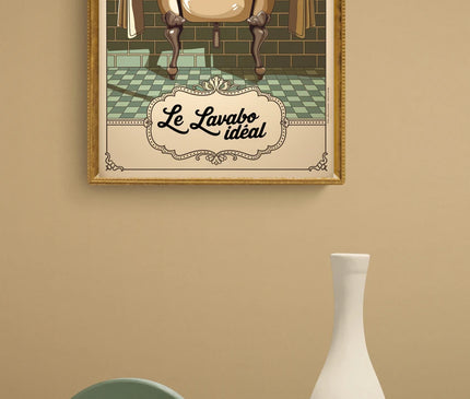 affiche lavabos anciens
