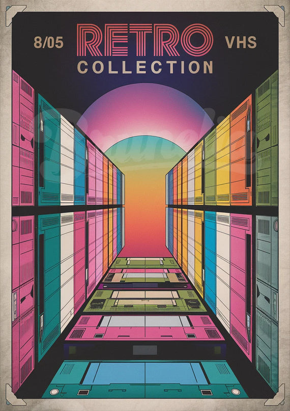 Affiche vintage cassette VHS