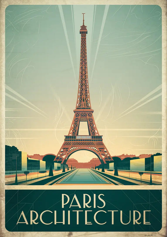 affiche architecture vintage