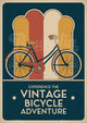 Affiche bicyclette rétro art déco adventure