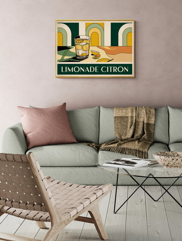 Affiche boisson citron vintage copie