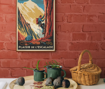 affiche escalade rétro