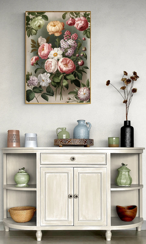 affiche vintage fleurs