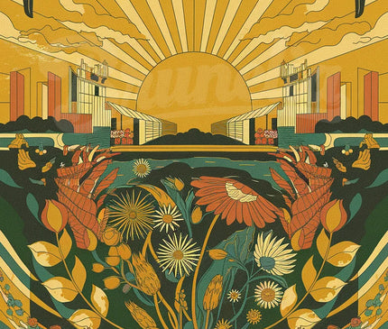 affiche vintage colorée