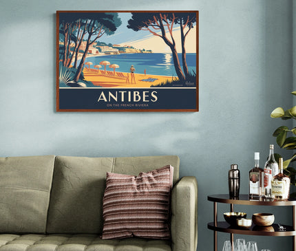 affiche vintage antibes