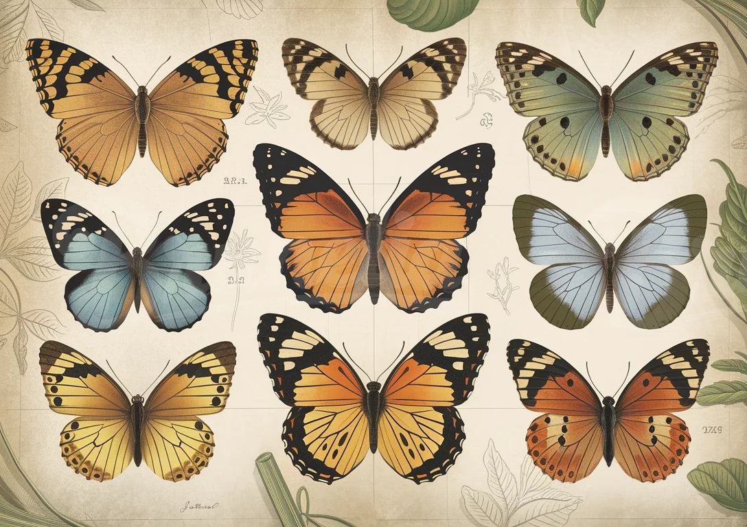 affiche vintage papillon