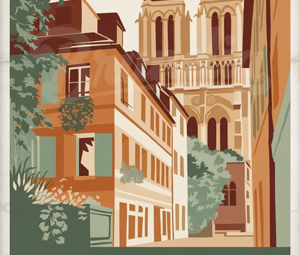 Affiche vintage Strasbourg copie