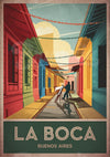 Affiche La Boca Buenos Aires style Art déco