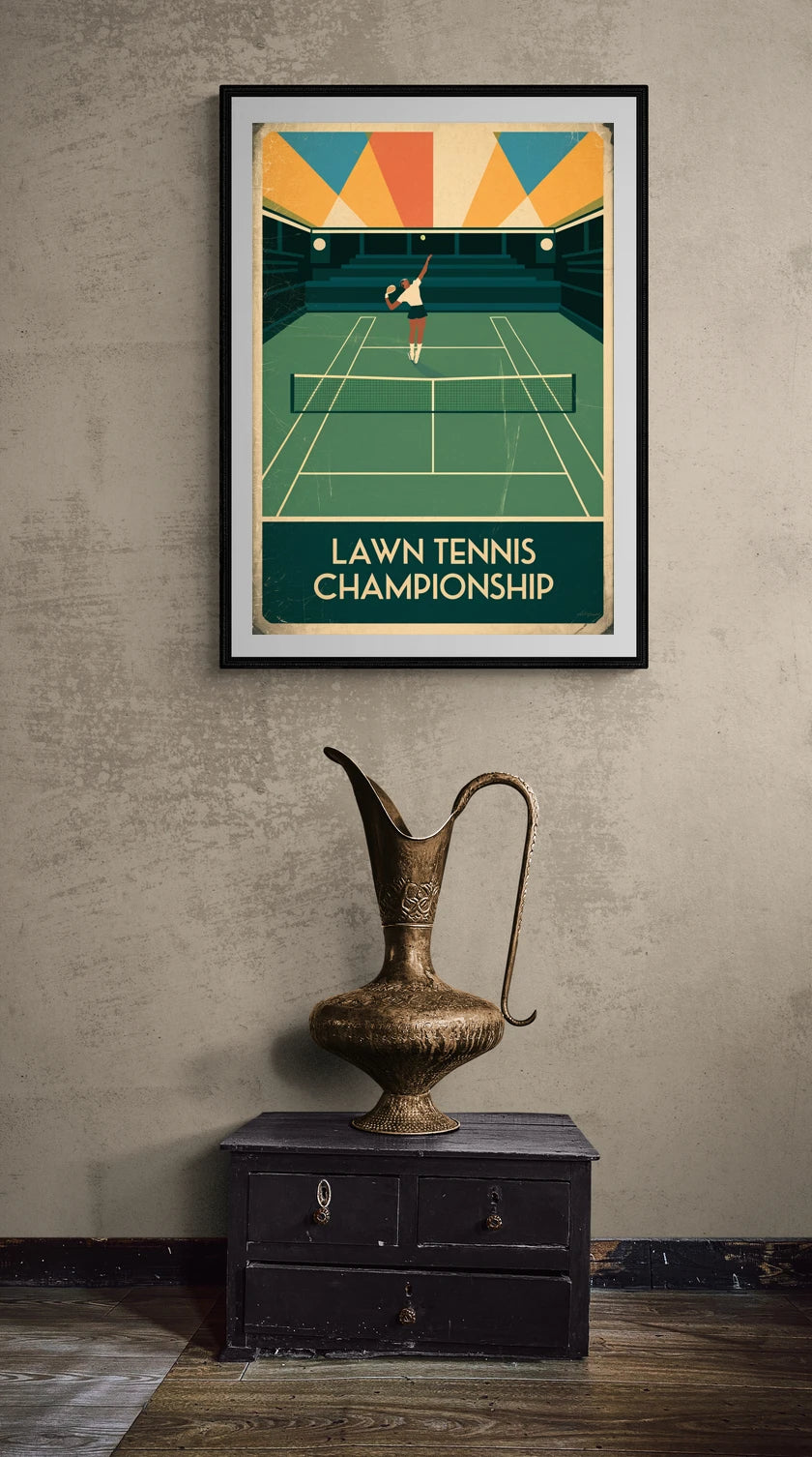 Affiche vintage affiches minimalistes tennis