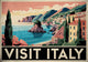Affiche touristique Italie côte méditerranéenne Art Déco