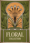 Affiche décoration florale Art déco vintage