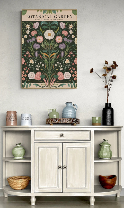 affiche fleur vintage