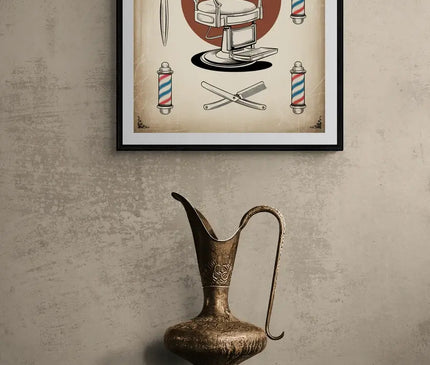 affiche barbier vintage