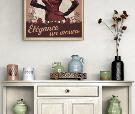 Affiche vintage couture sur mesure