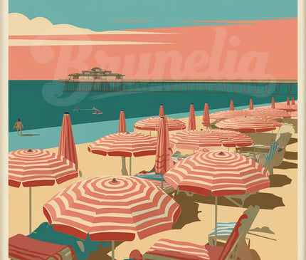 affiche retro arcachon