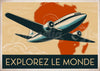 Affiche exploration aérienne Afrique années 1930