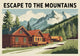 Affiche Chalets Alpins et Refuge de Montagne Vintage