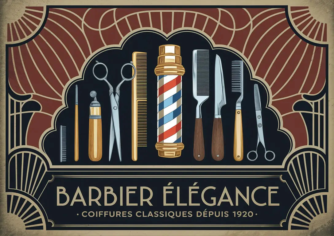 affiche barbier vintage