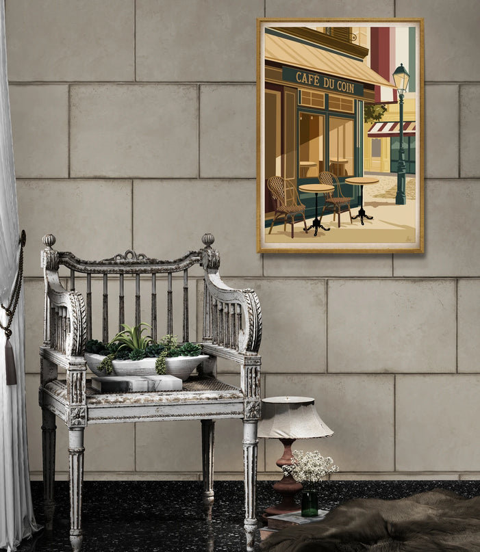 Affiche café-bistrot ancien