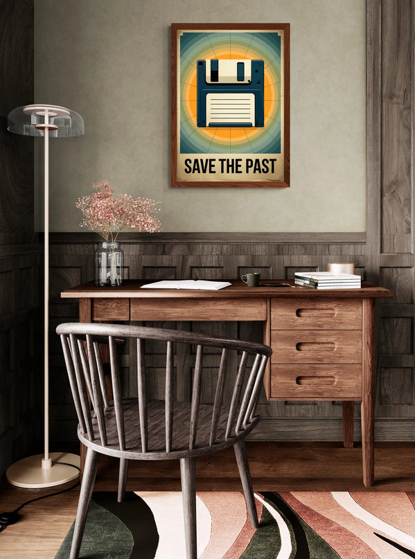 Affiche vintage disquette souple