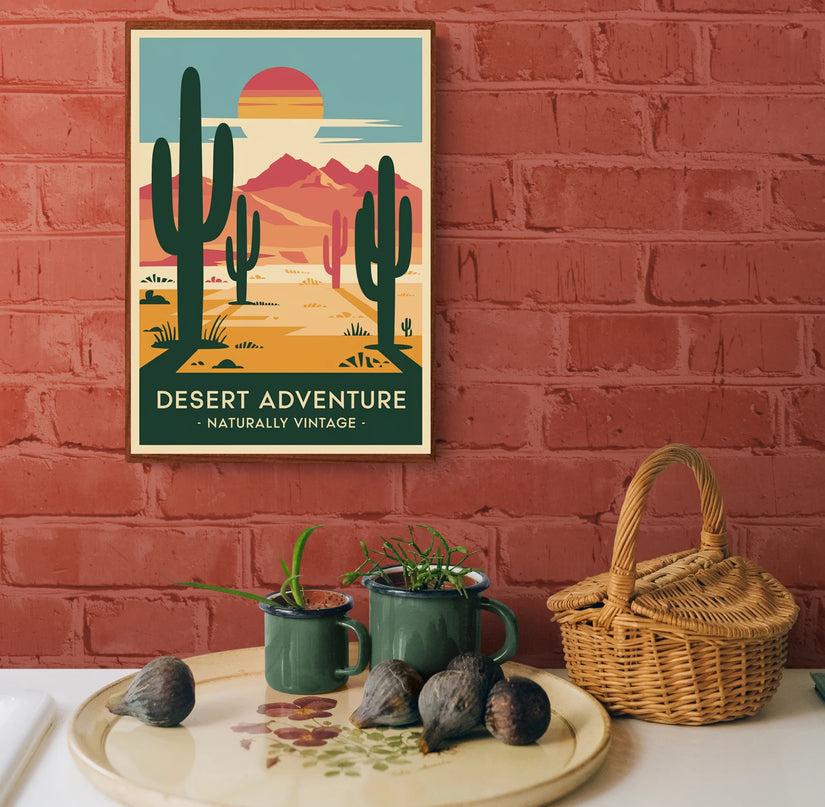 Affiche vintage désert