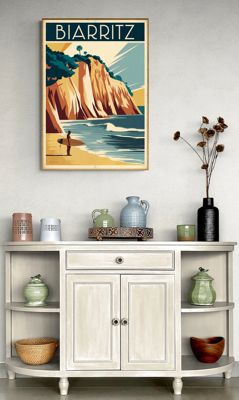 affiche vintage biarritz