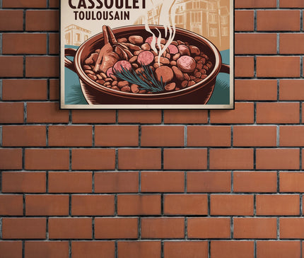 Affiche vintage cassoulet toulousain