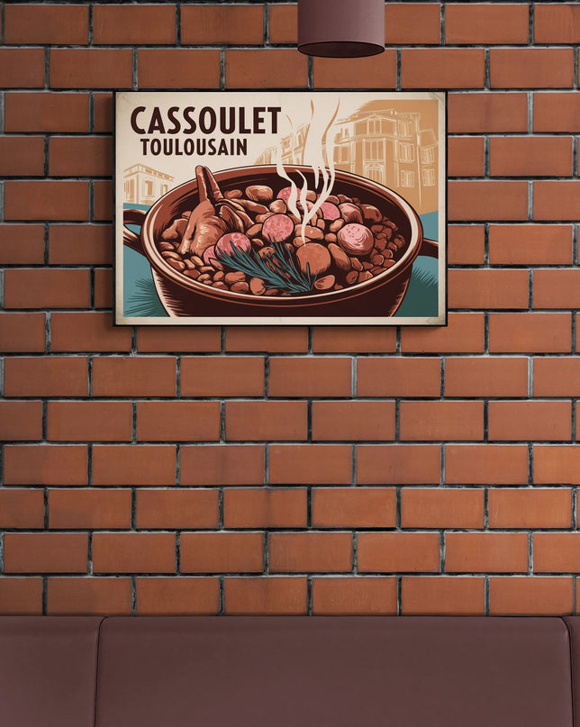 Affiche vintage cassoulet toulousain