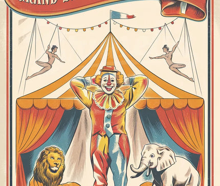 Affiche vintage spectacle de cirque