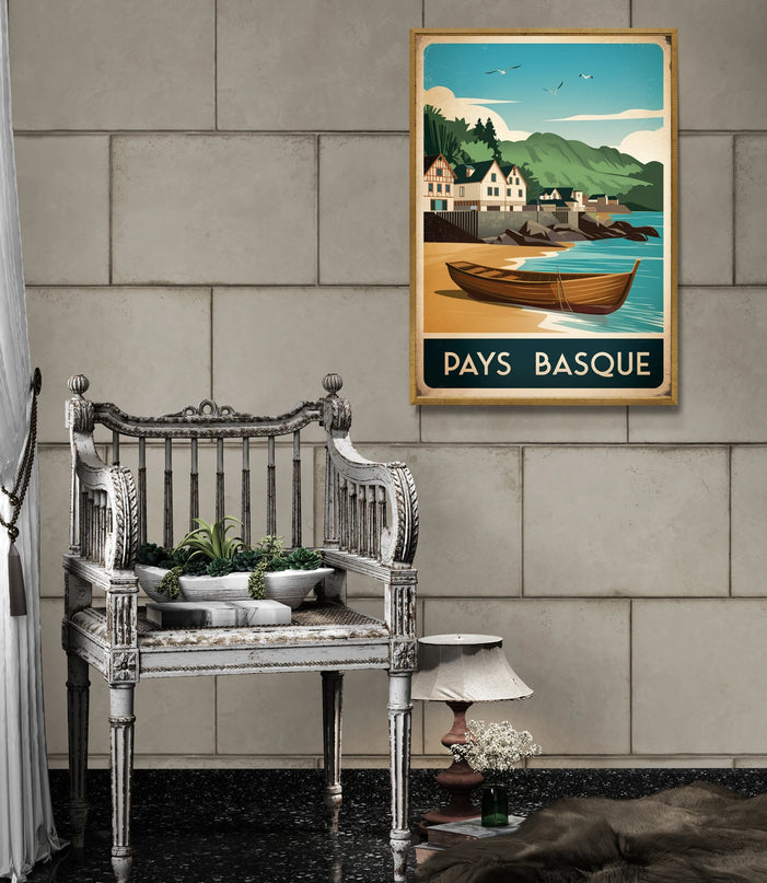 affiche vintage paysage Pays Basque