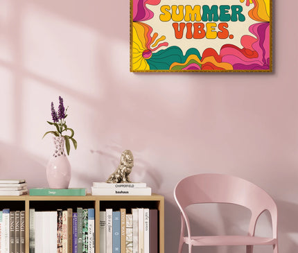 Affiche vintage couleurs pop des années 60