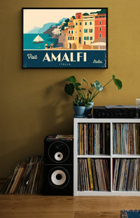Affiche Amalfi Côte Amalfitaine Italie vintage