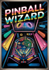 Affiche Pinball Wizard rétro machine jeu néon