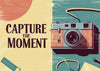 Affiche photographe rétro Capture the Moment